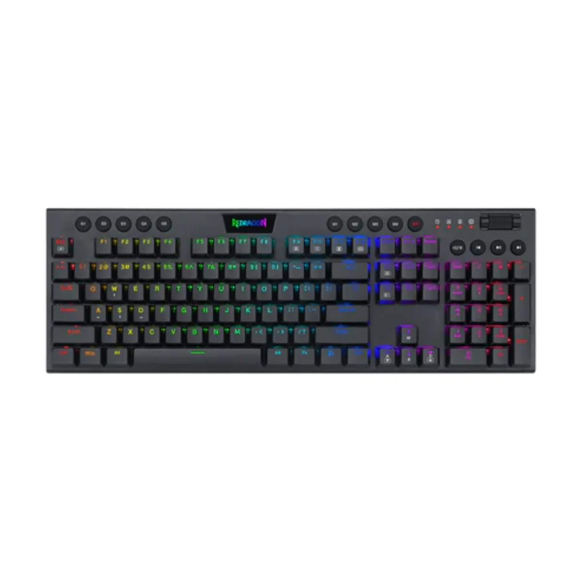 REDRAGON - Teclado Gamer Redragon Horus FS Black Red Sw Cableado Español Negro