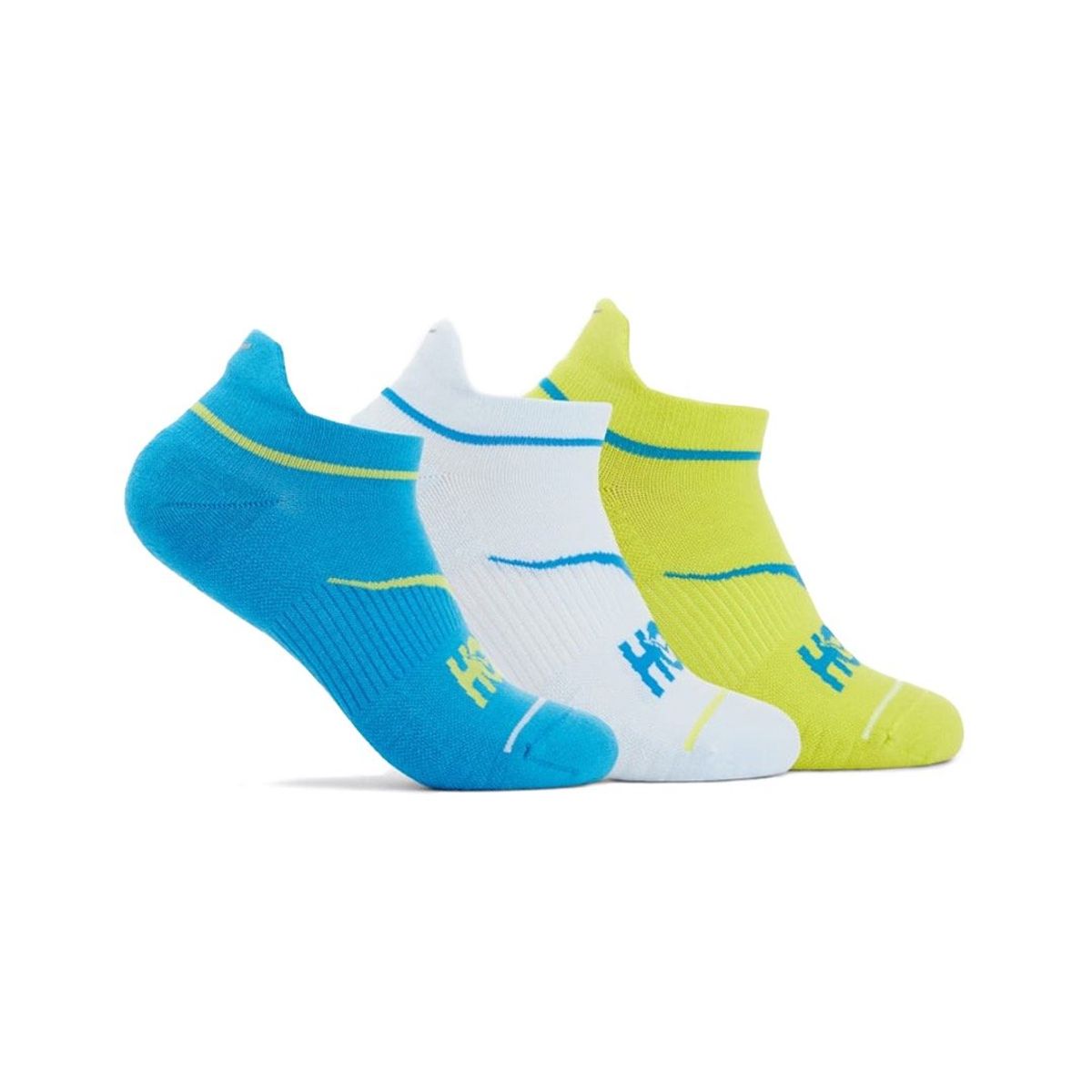 HOKA - Tripack Calcetas Hoka HOKA CHILE No-Show Run  Diva Blue/Ice