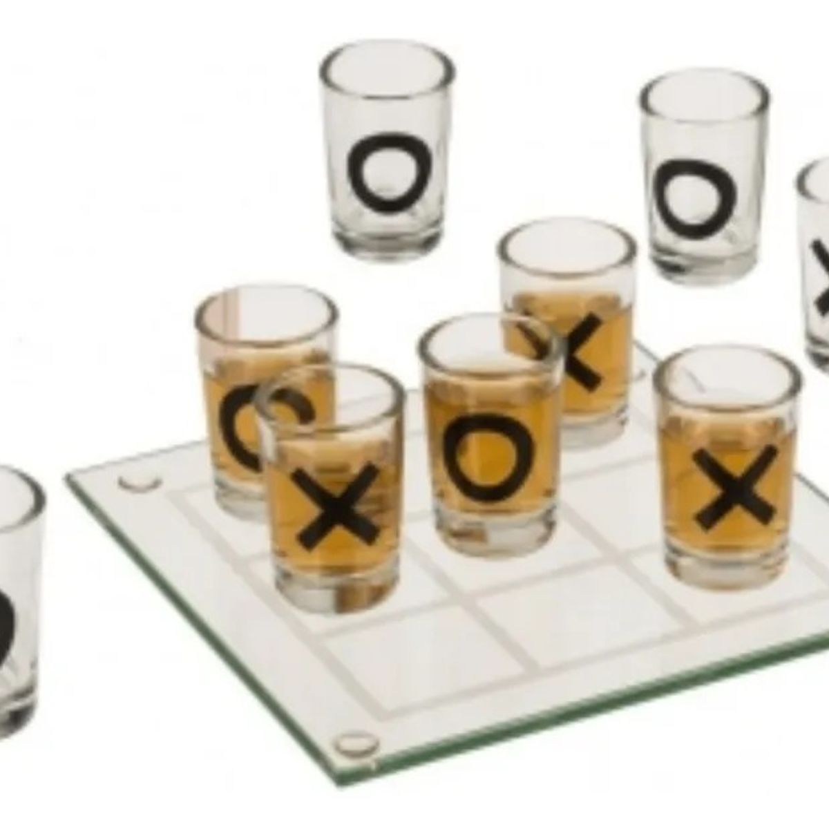 GENERICO - Juego De Bebida Shots Gato Tres En Raya Vasos De Chupito