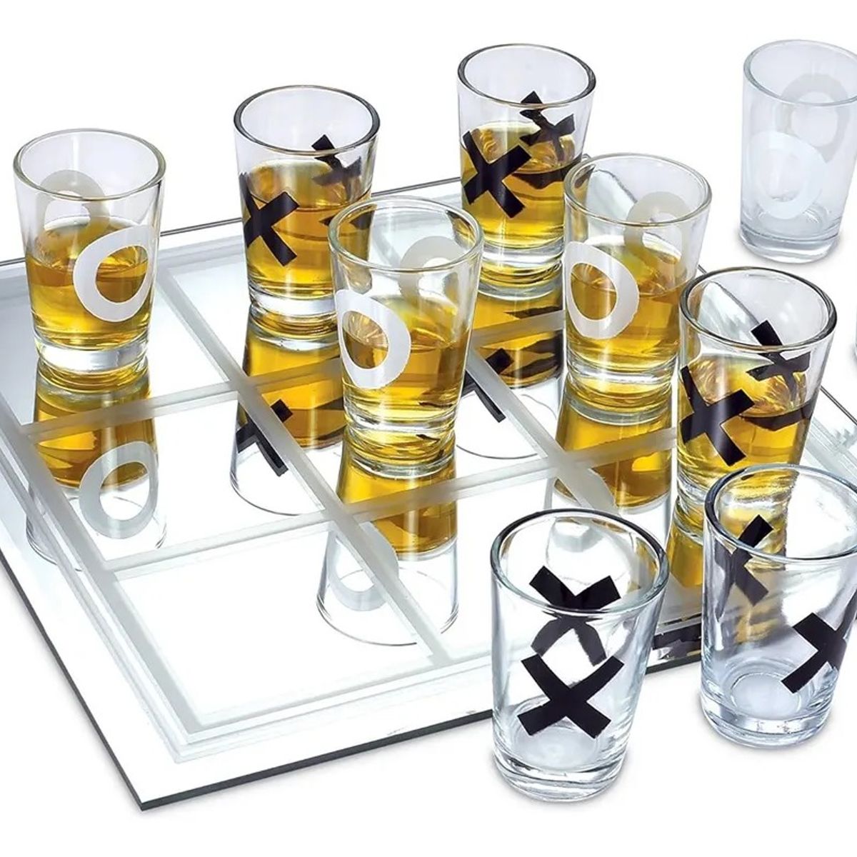 GENERICO - Juego De Bebida Shots Gato Tres En Raya Vasos De Chupito