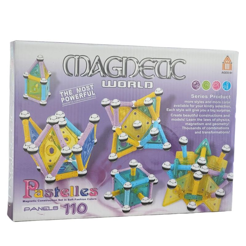 GENERICO - Set Juego Magnético De Construcción Didáctico 110 Piezas