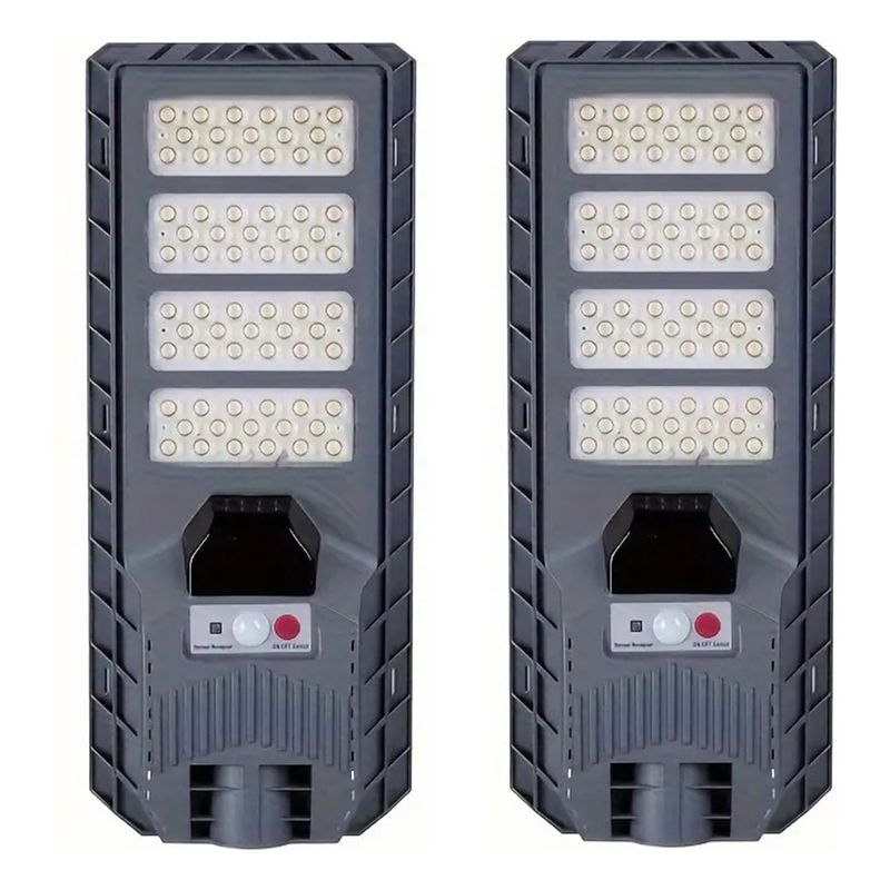 MOVILLANO - Pack 2 Foco Solar 400w Recargable Ip65 Sensor M Y Control R