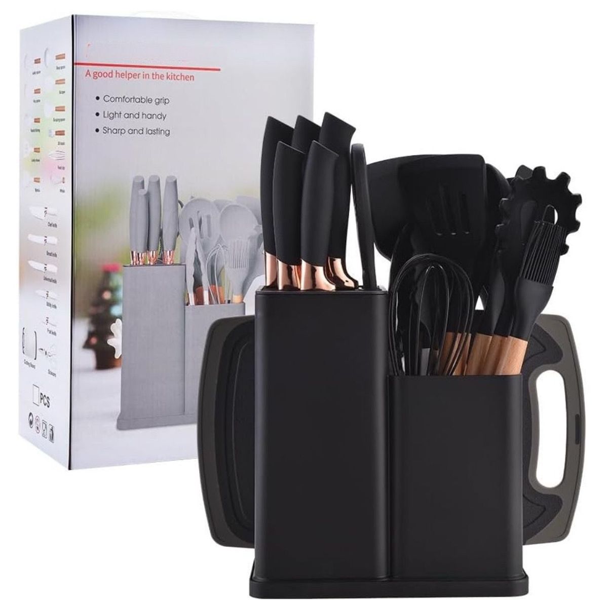 GENERICO - Set 19 Utensilios De Cocina Antiadherentes De Silicona