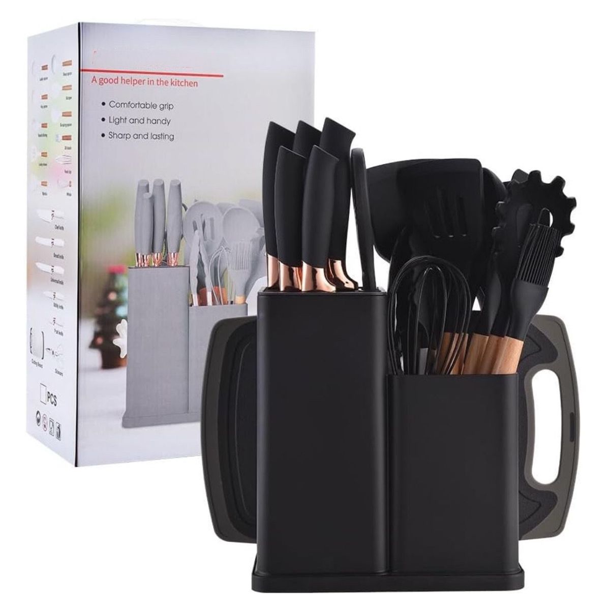 GENERICO - Set 19 Utensilios De Cocina Antiadherentes De Silicona