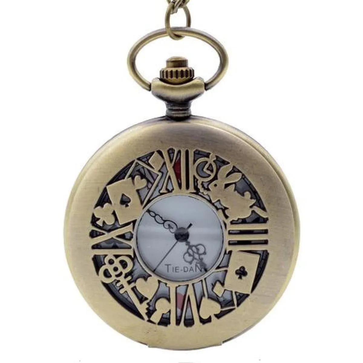 GENERICO - Reloj De Bolsillo Alicia  Pais De Las Maravillas - Dorado