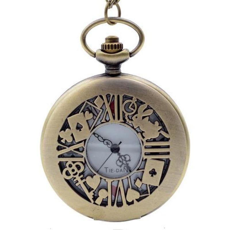 GENERICO - Reloj De Bolsillo Alicia  Pais De Las Maravillas - Dorado
