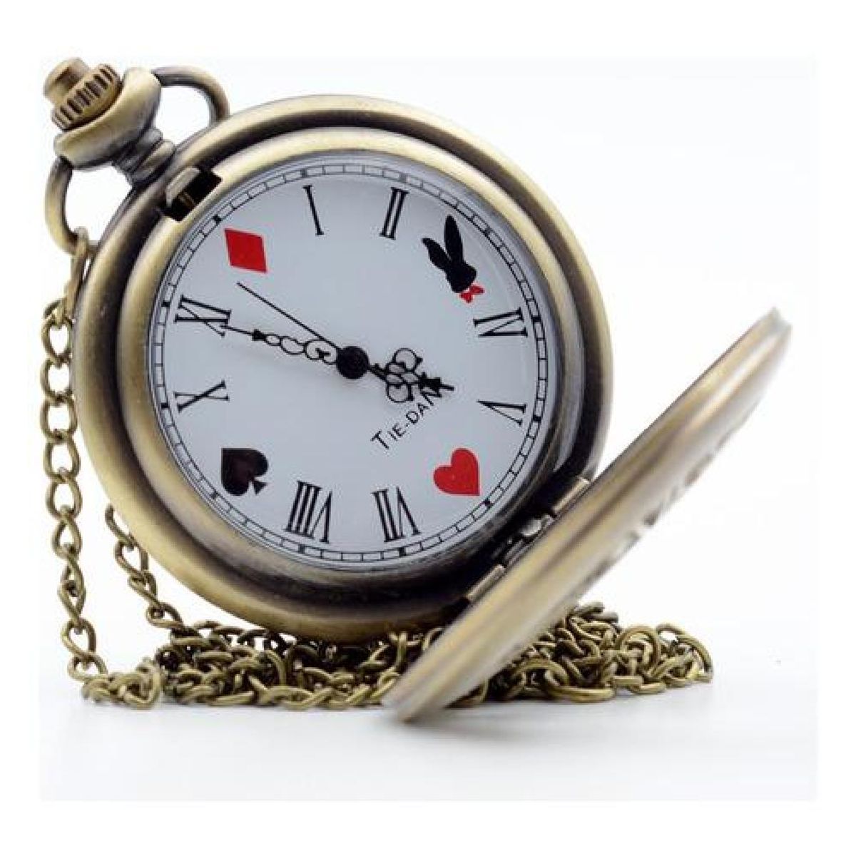 GENERICO - Reloj De Bolsillo Alicia  Pais De Las Maravillas - Dorado
