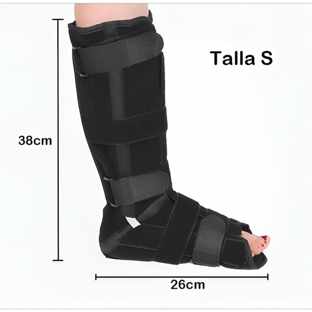GENERICO - Bota Ortopedica Larga Inmovilizadora Reforzada TALLA S