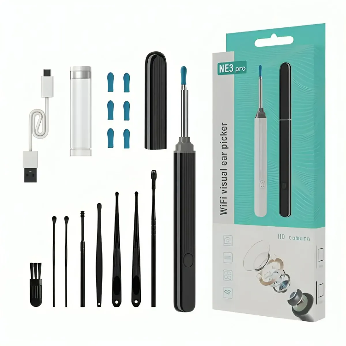 GENERICO - Limpiador Oídos Endoscopio Cámara Hd Inalámbrica Recargable