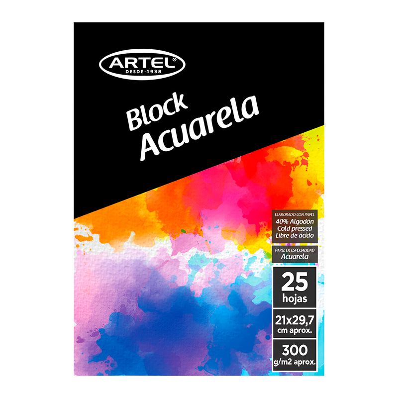 ARTEL - Block Acuarela Artel 300gr A4