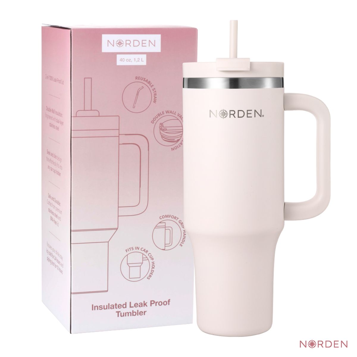 NORDEN - Botella Térmica Tumbler Leak-proof Inoxidable 1200ml Norden Kiosclub