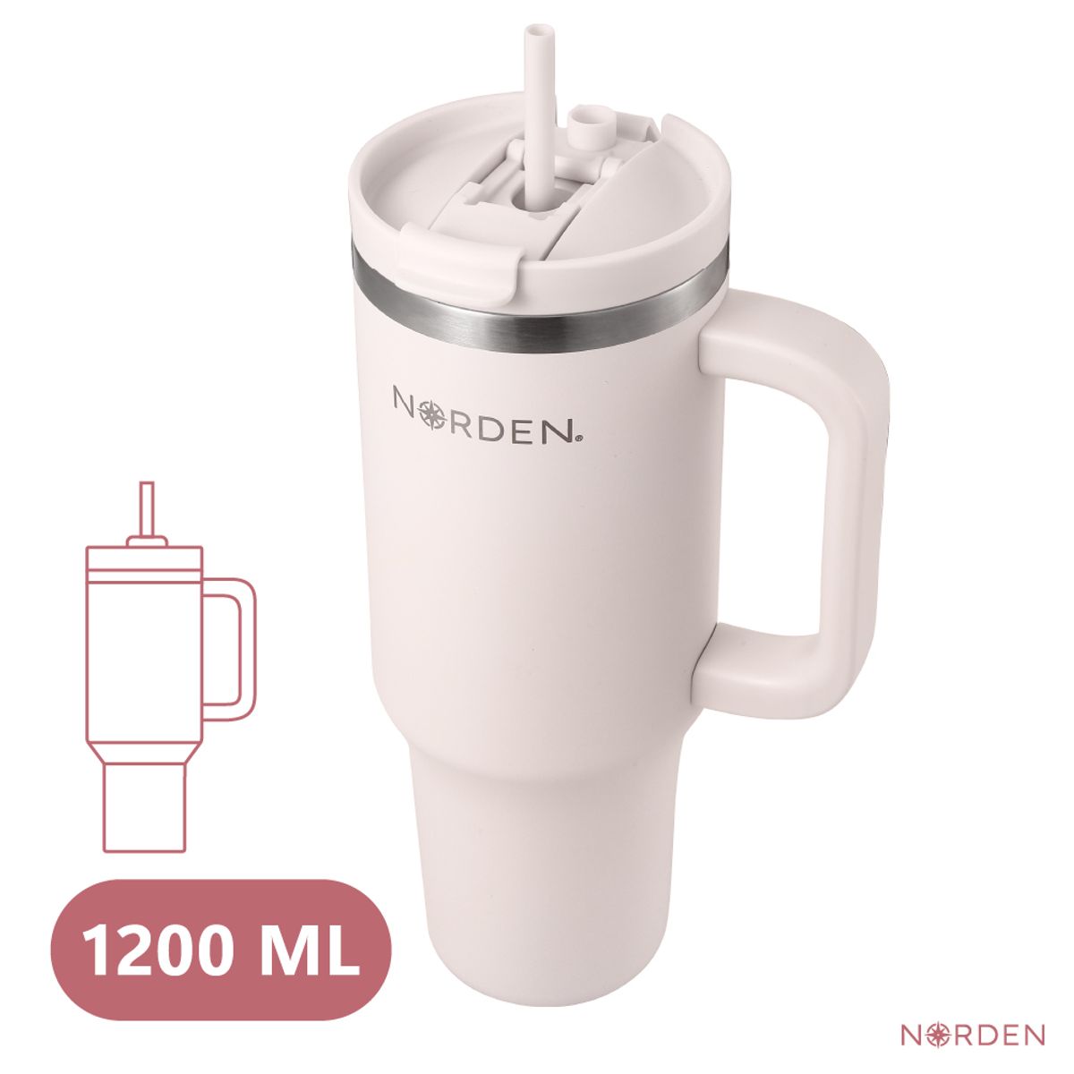 NORDEN - Botella Térmica Tumbler Leak-proof Inoxidable 1200ml Norden Kiosclub