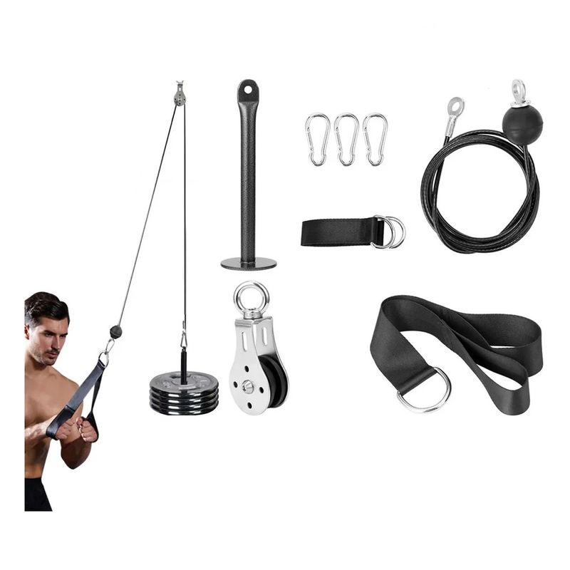 GENERICO - Kit 8 Sistema De Cable Con Polea Para Máquina De Ejercicios