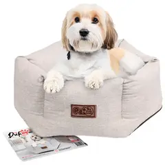 THE DUKE COMPANY - Cama de perro talla M 62 x 62 x 22 cm beige