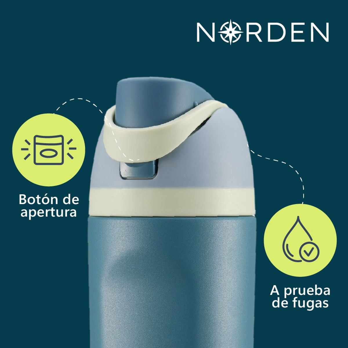 NORDEN - Botella De Agua Acero Inoxidable 600ml Norden