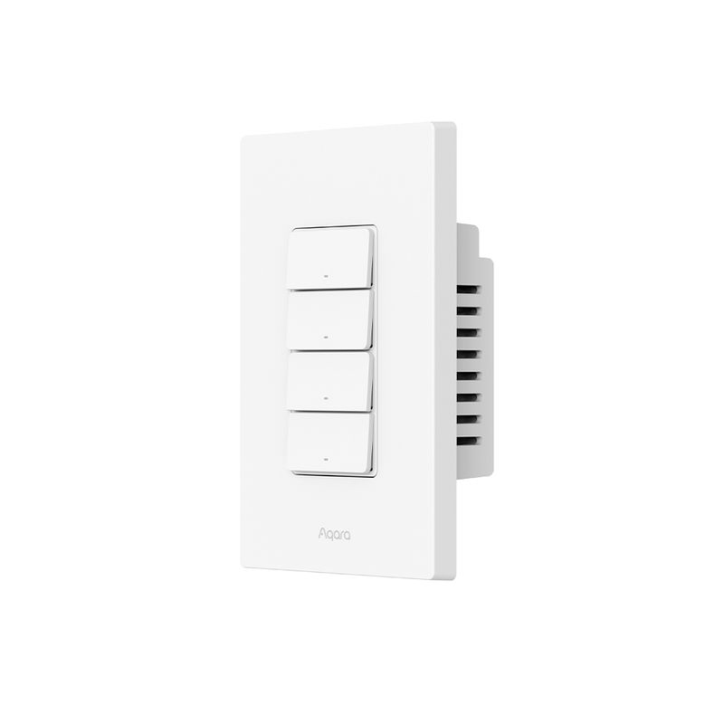 AQARA - Interruptor de Luz H2 US 4 Botones y 3 Canales Aqara