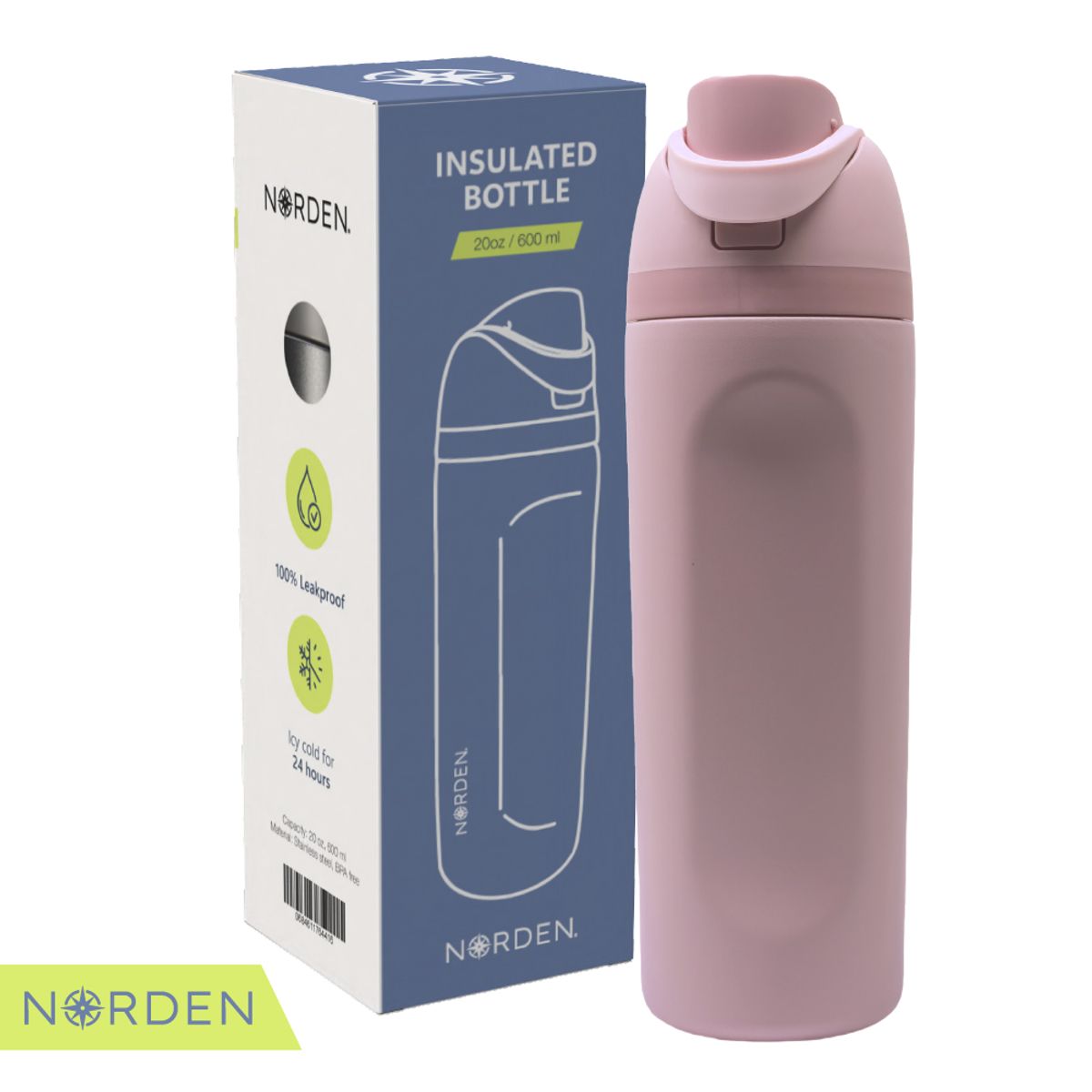 NORDEN - Botella De Agua Acero Inoxidable 600ml Norden Kiosclub