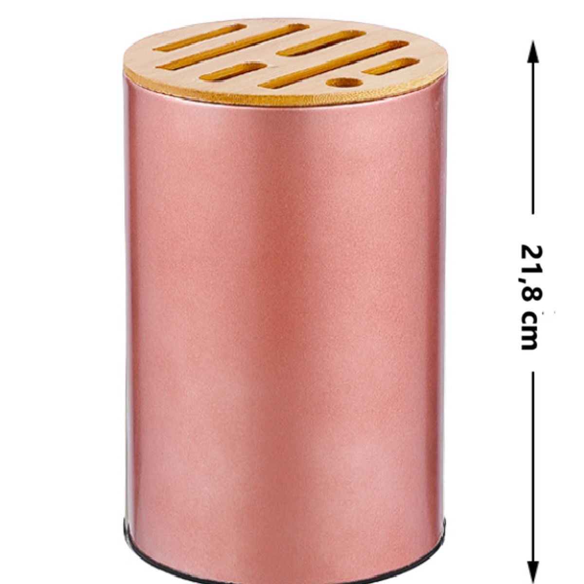 GENERICO - Porta Cuchillos Tapa Bambu Soporte Organizador Para Cocina