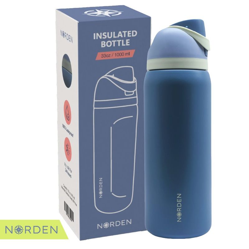 GENERICO - Botella Térmica De Agua Acero Inoxidable 1 Litro Norden