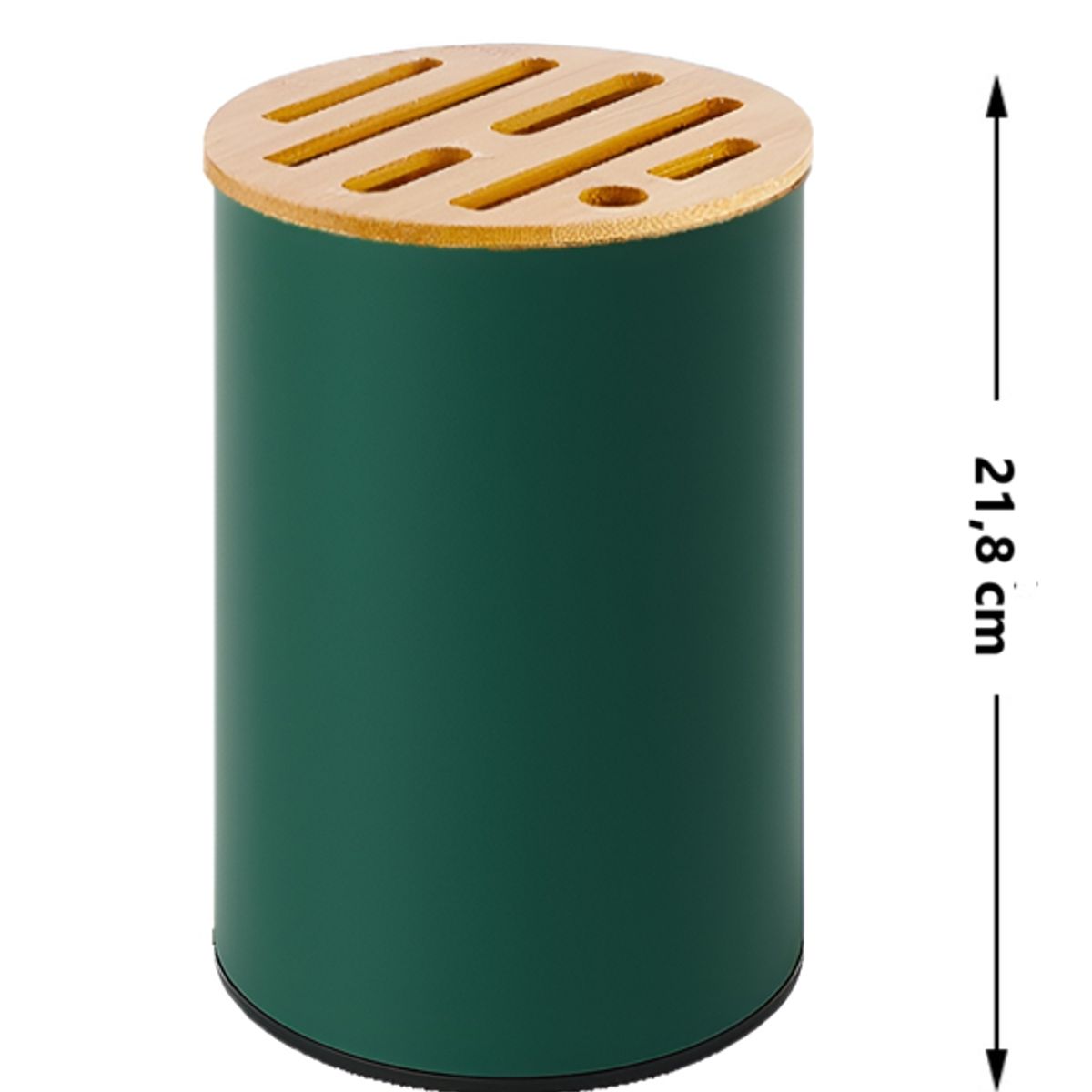 GENERICO - Porta Cuchillos Tapa Bambu Soporte Organizador Para Cocina
