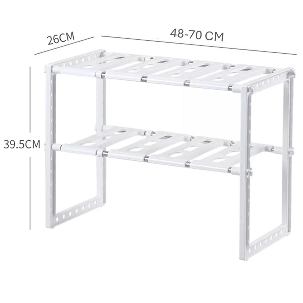 GENERICO - Estante Organizador De Ollas Ajustable Cocina Baño Multiuso