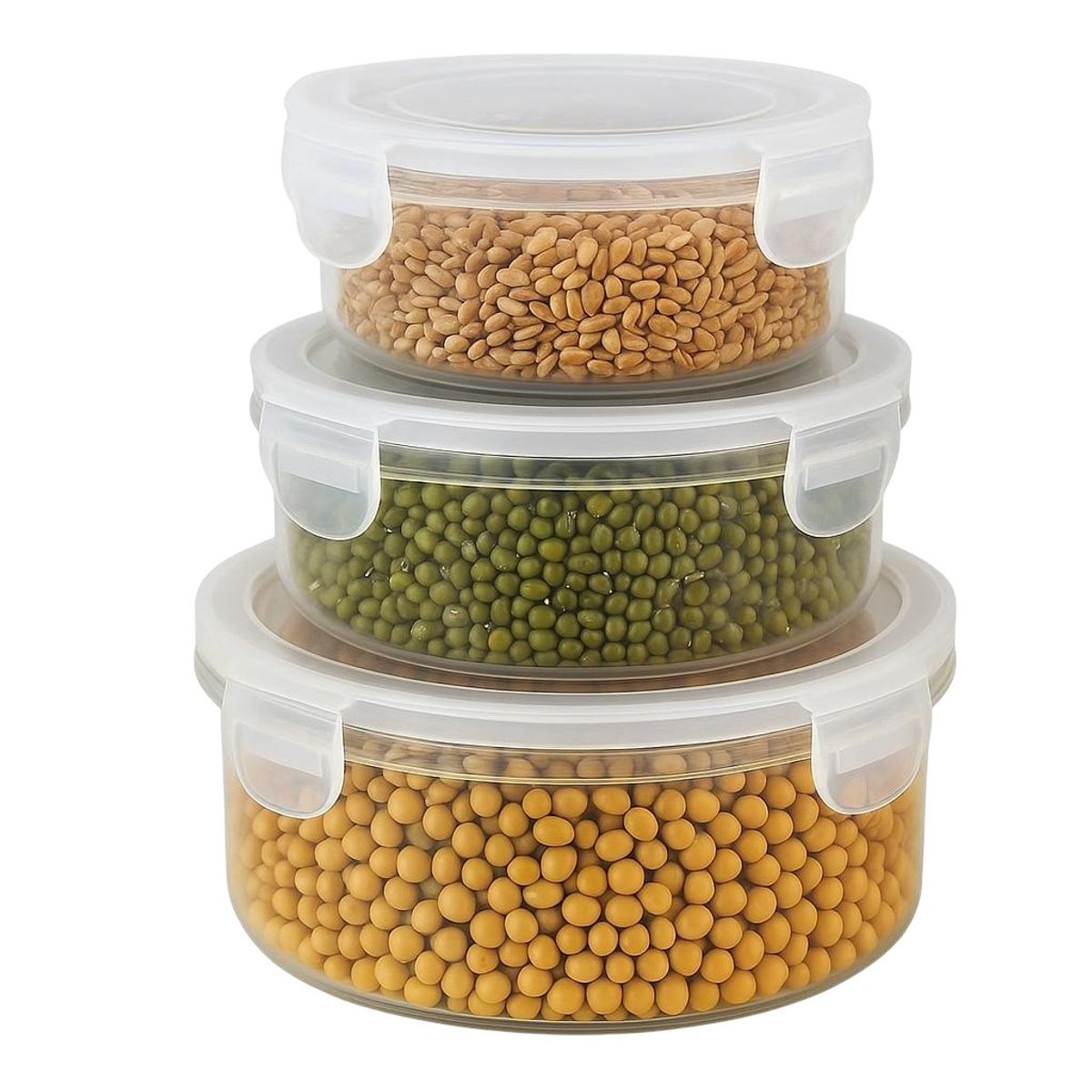 GENERICO - 3 Taper Plastico Contenedor Comida Hermetico Envase Tapper