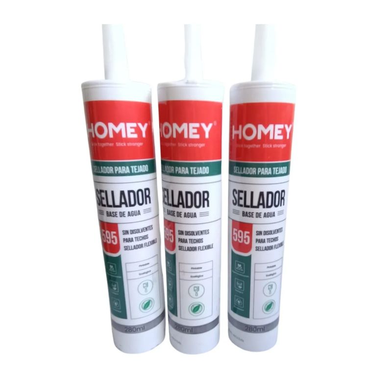GENERAC - Silicona Tapagotera Gris Sellante Tubo 280ml Pak 3u