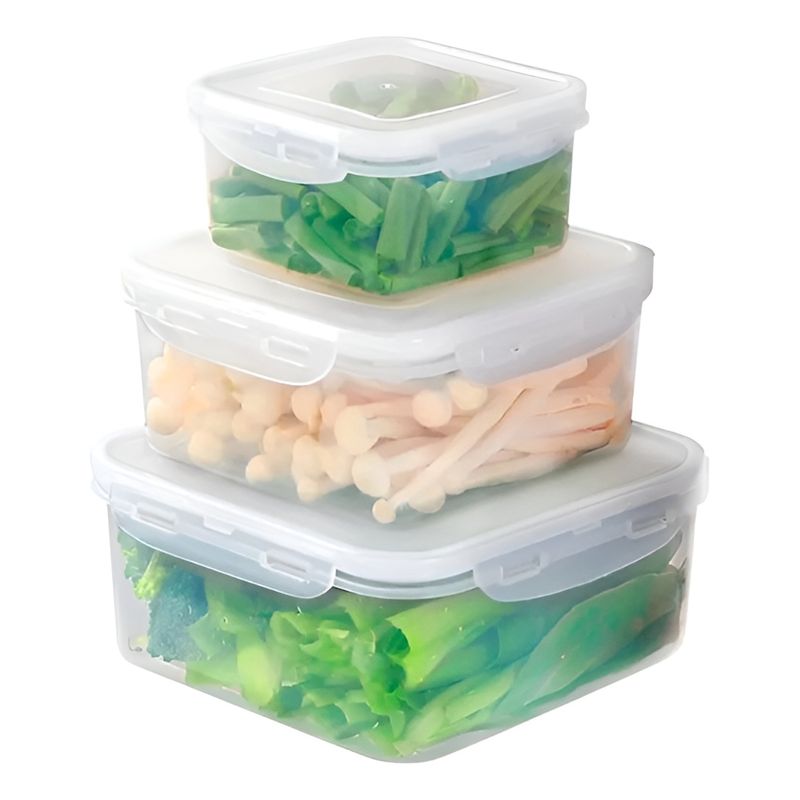 GENERICO - Set 3 Taper Hermetico Plastico Contenedor De Comida Tapper