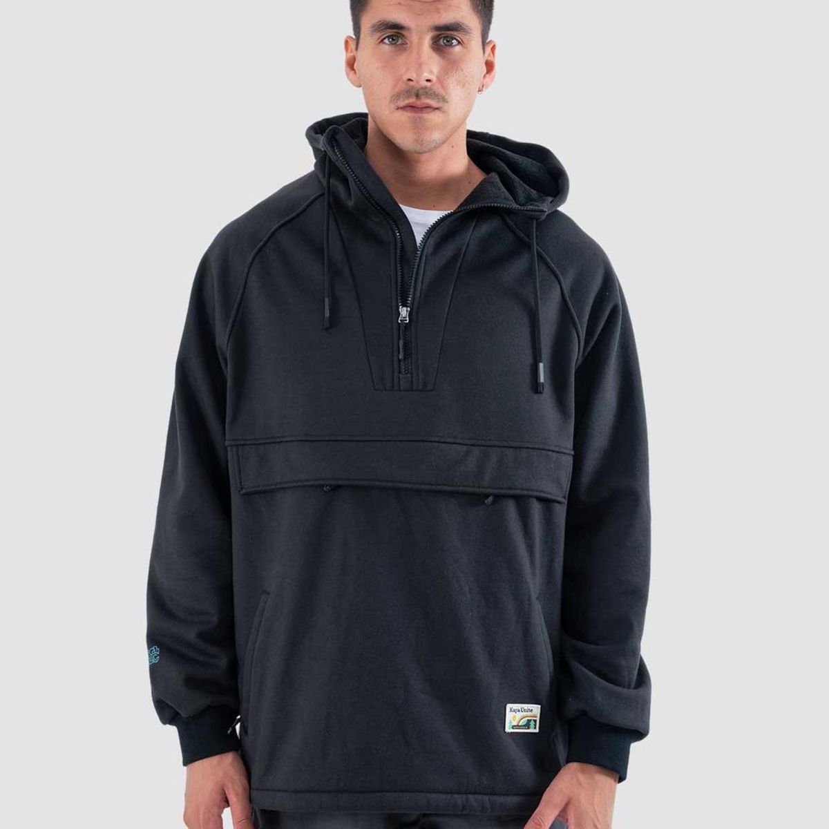 KAYA UNITE - Chaqueta Cortaviento Hombre Surazo Hood Negro