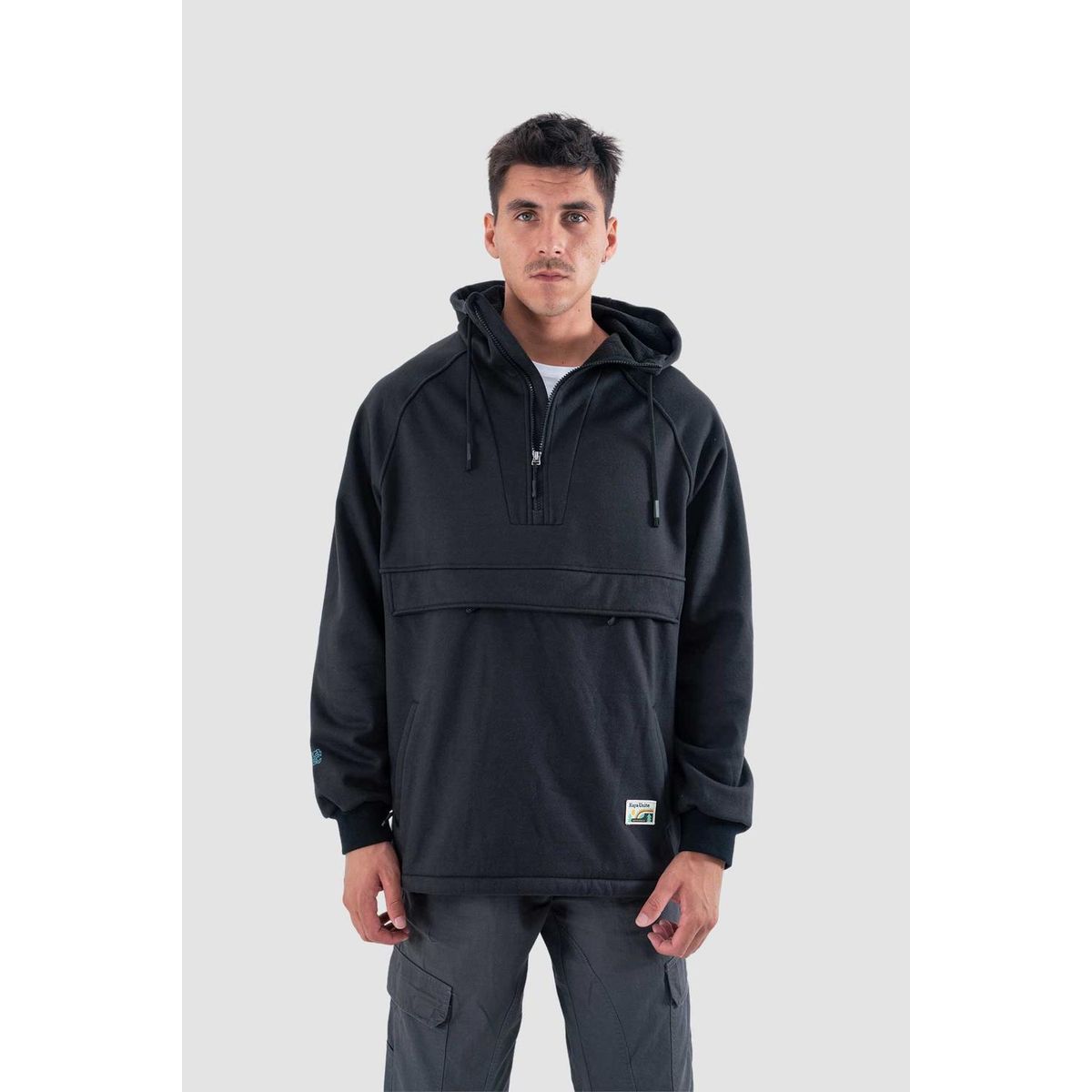 KAYA UNITE - Chaqueta Cortaviento Hombre Surazo Hood Negro