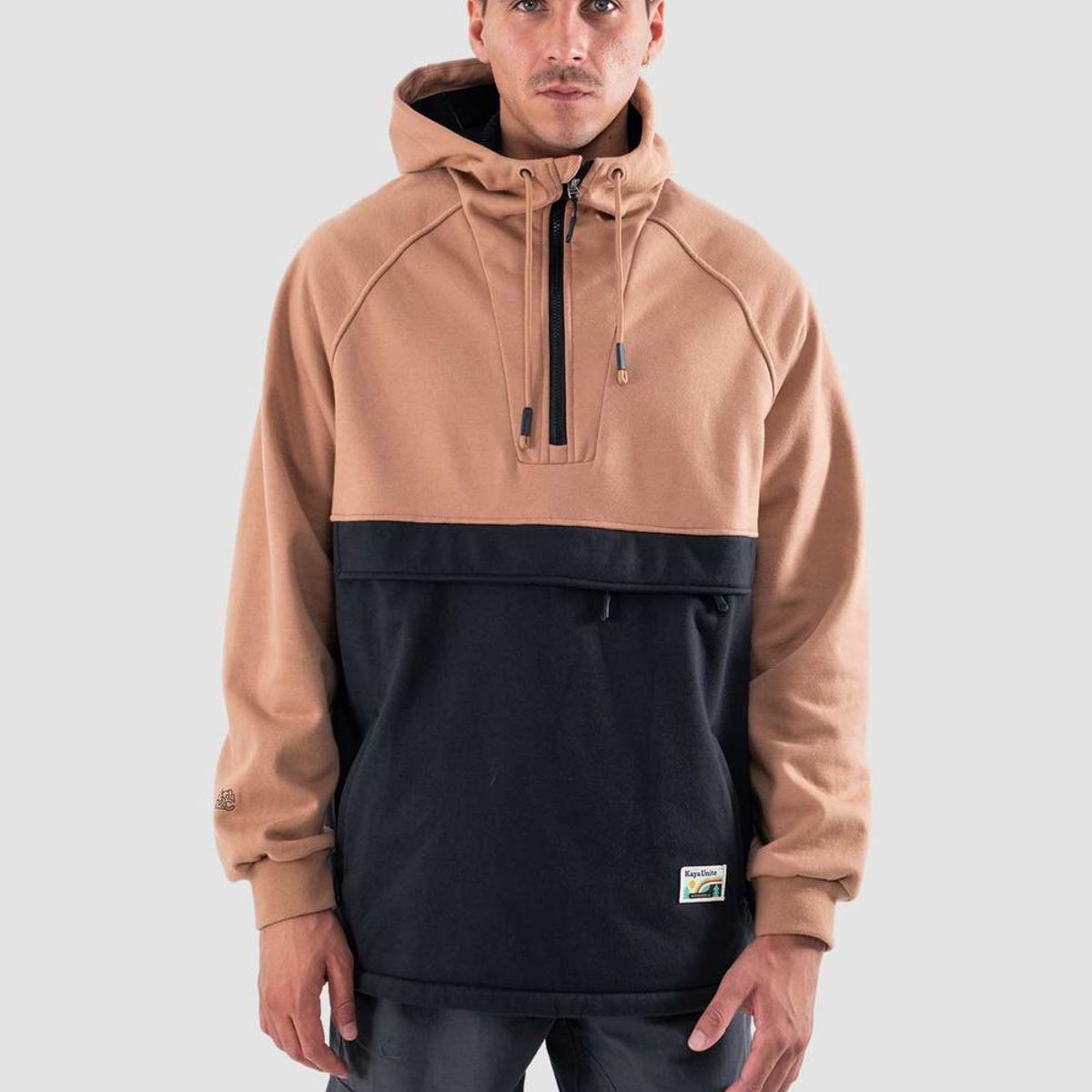 KAYA UNITE - Chaqueta Cortaviento Hombre Surazo Hood Camel