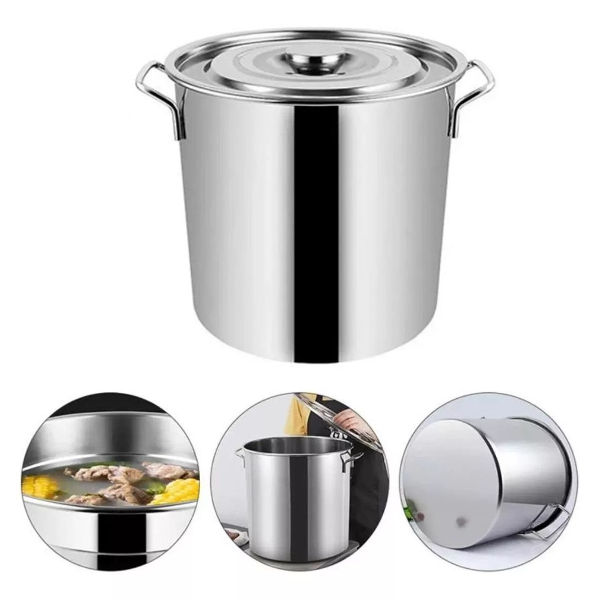 GENERICO - Fondo Olla Acero Inoxidable 12 Litros Cocina