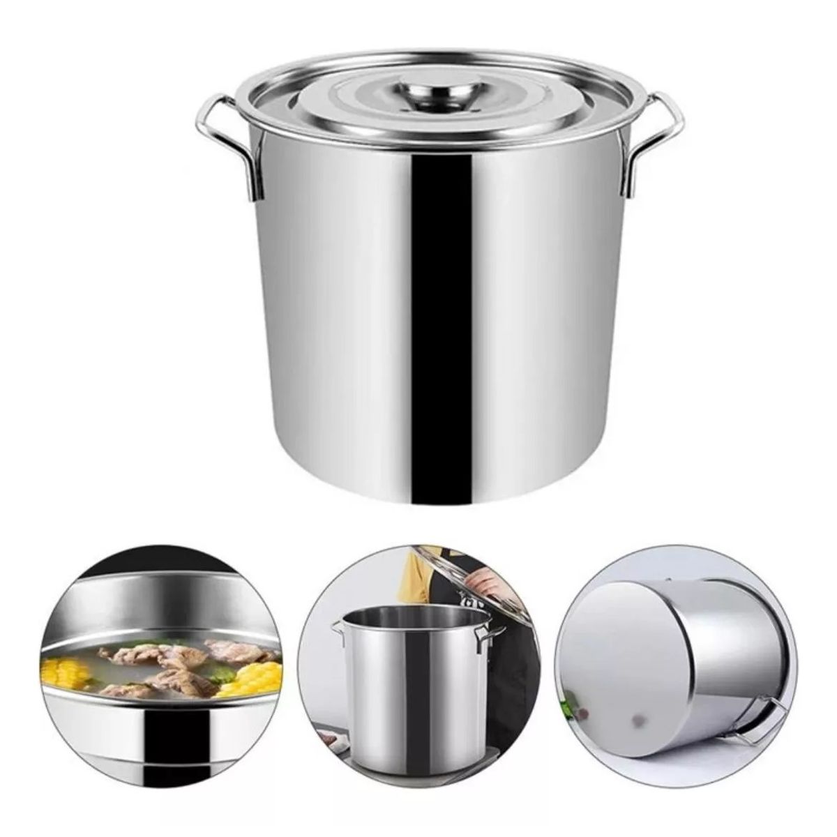 GENERICO - Fondo Olla Acero Inoxidable 12 Litros Cocina
