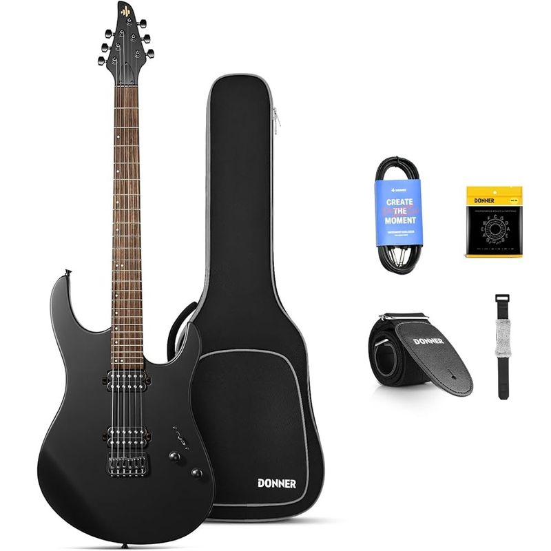 GENERICO - Pack Guitarra Electrica con Funda DONNER DMT-100B
