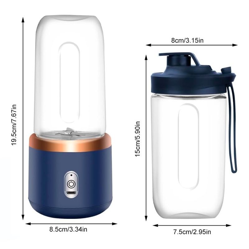 GENERICO - Mini Licuadora Portátil de Vaso Para Batidos 400 Ml