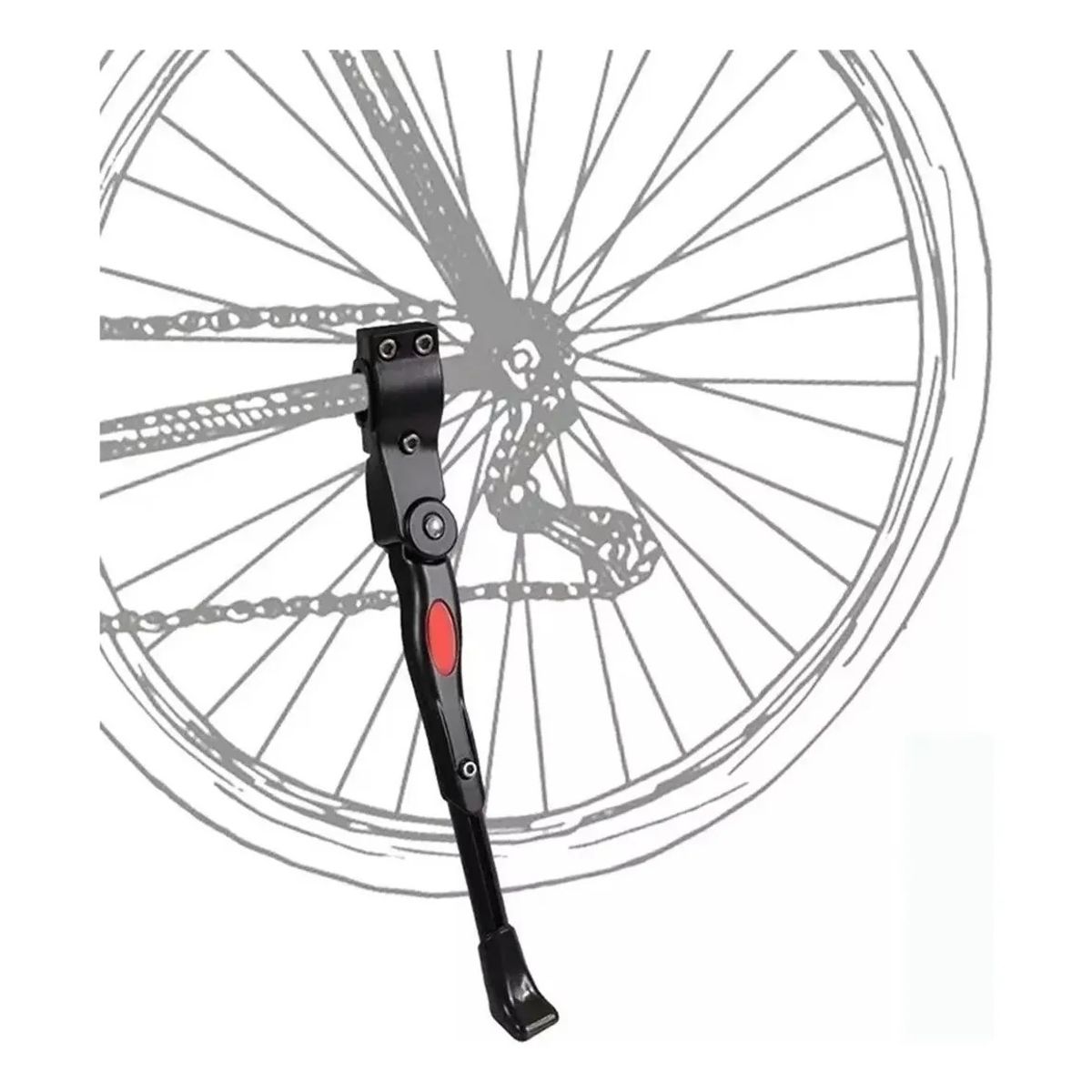 GENERICO - Pata Apoyo Para Bici Ajustable Soporte 100% Aluminio