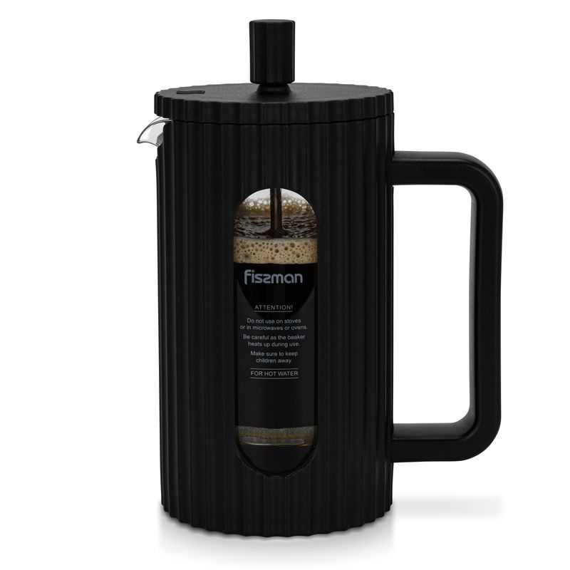 FISSMAN - Cafetera Prensa Francesa La Negra 600 Ml Fissman