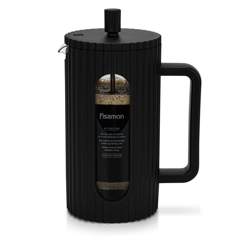 FISSMAN - Cafetera Prensa Francesa La Negra 1000 Ml Fissman