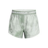 Short Ua Tech Play Up Printed Verde Para Niña