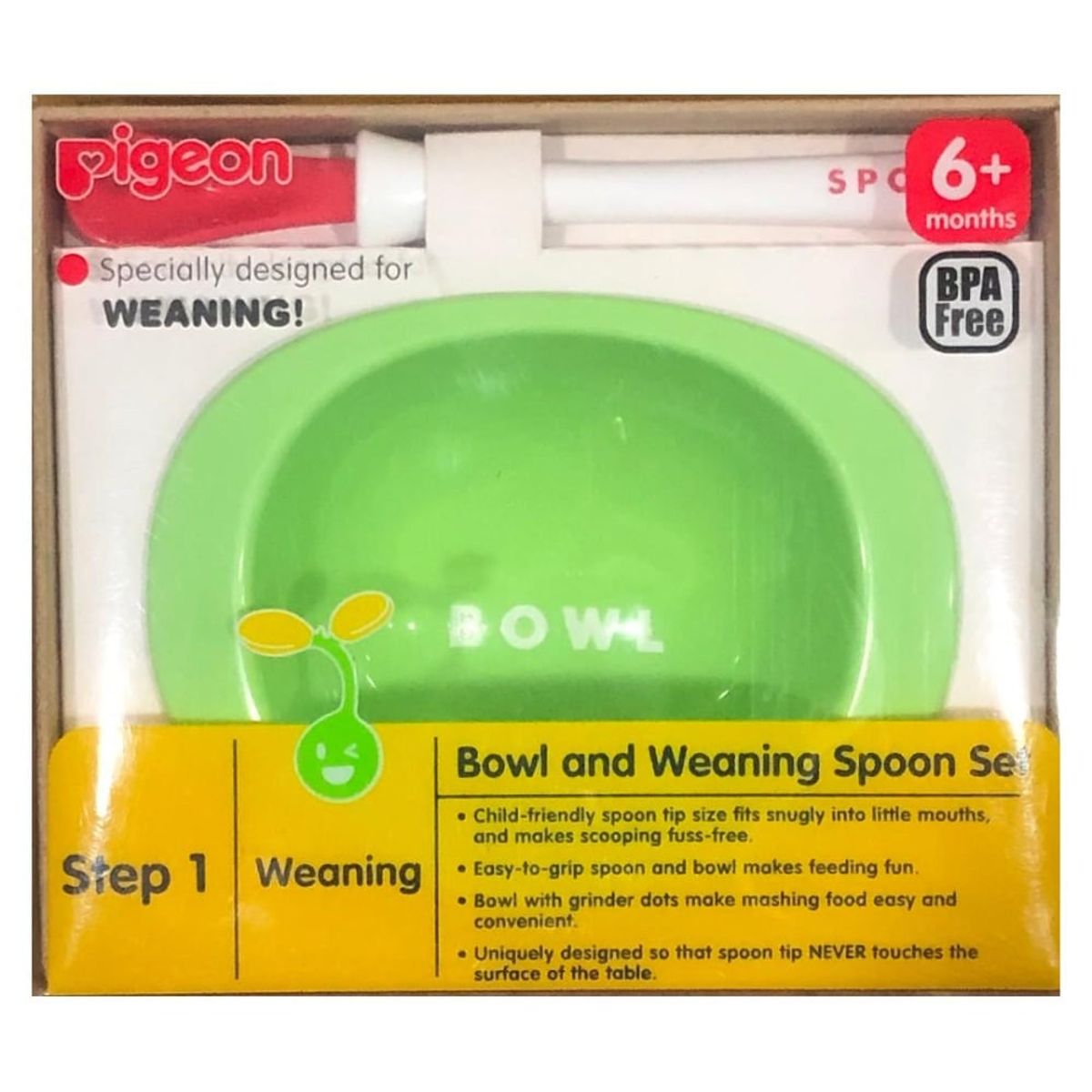 PIGEON - Set Tazón Y Cuchara Destete Paso 1 Pigeon