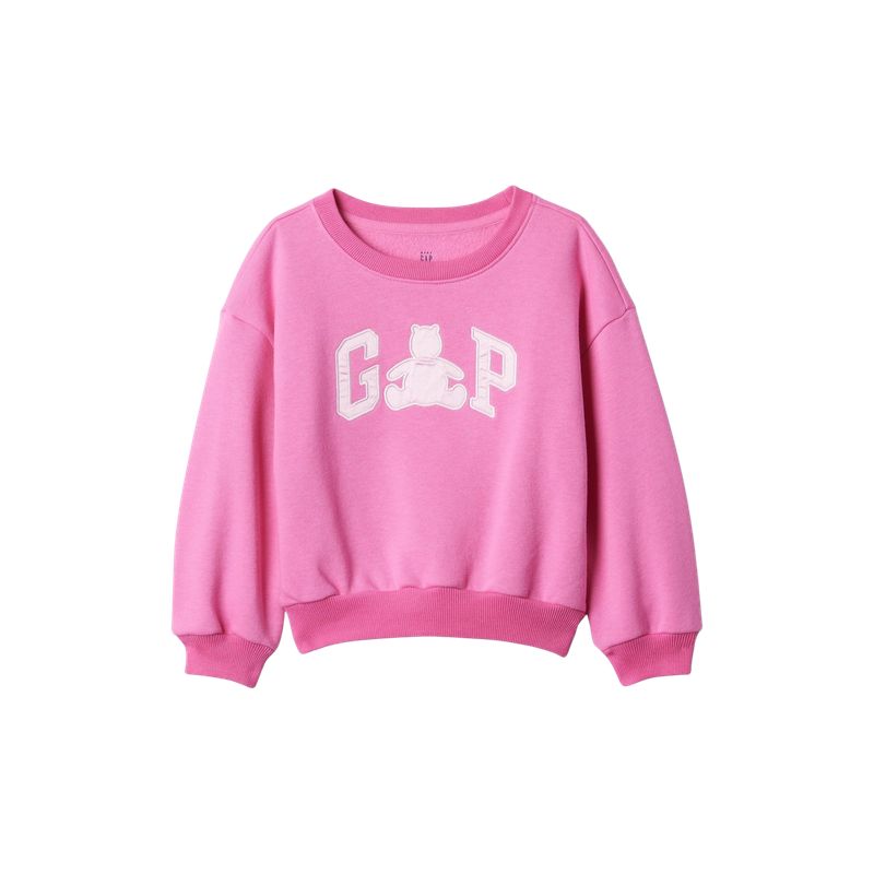 GAP - Polerón Oso Logo Sin Cierre Niña Rosa