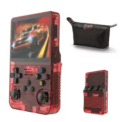 BRO TOUMI - Consola Portatil Retro Game R36S 64GB Rojo y Estuche