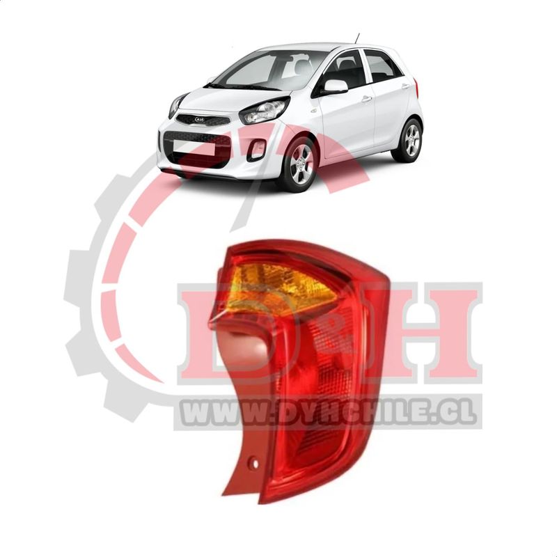 GENERICO - Farol trasero derecho compatible kia morning 2011 2017 1y