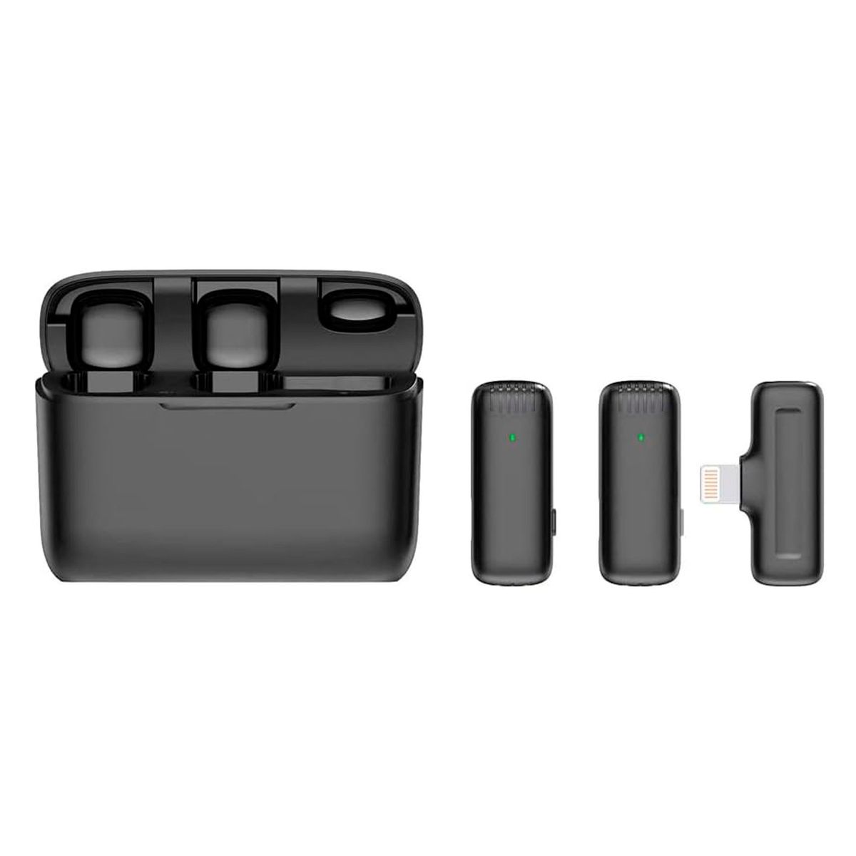 TECNOLAB - Kit 2 Microfonos Inalámbrico Estuche Compatible Con iPhone