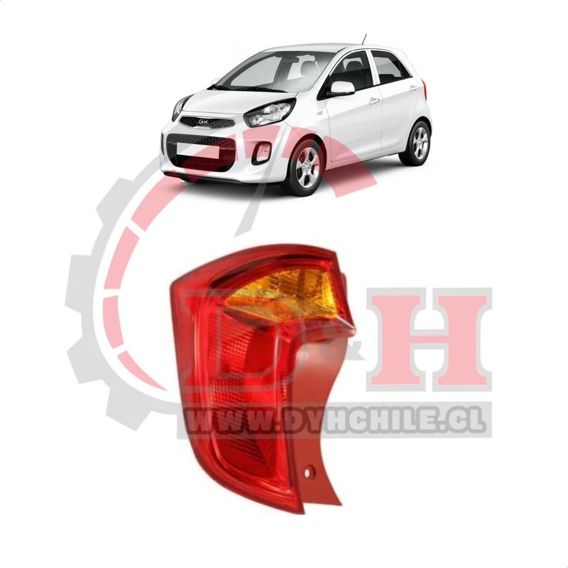 GENERICO - Farol trasero izquierdo compatible kia morning 2011 2017 1y