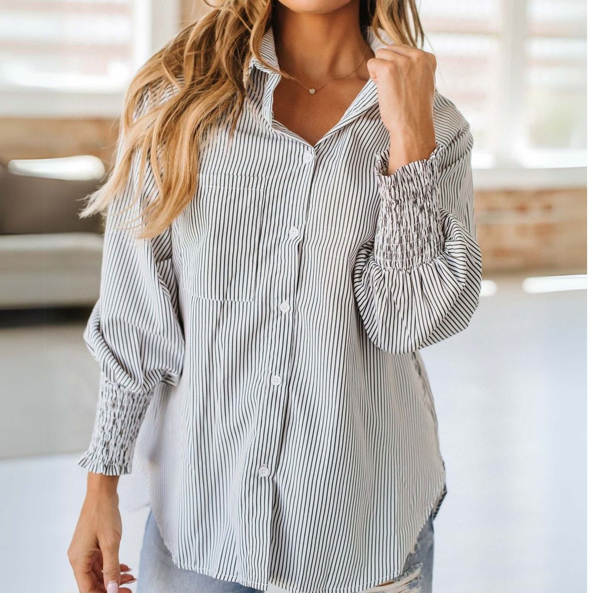 ARRAKASTA - Camisa oversize con bolsillos