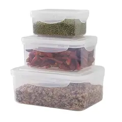 GENERICO - Set 3 Taper Hermetico De Plastico Envase Contenedor Comida