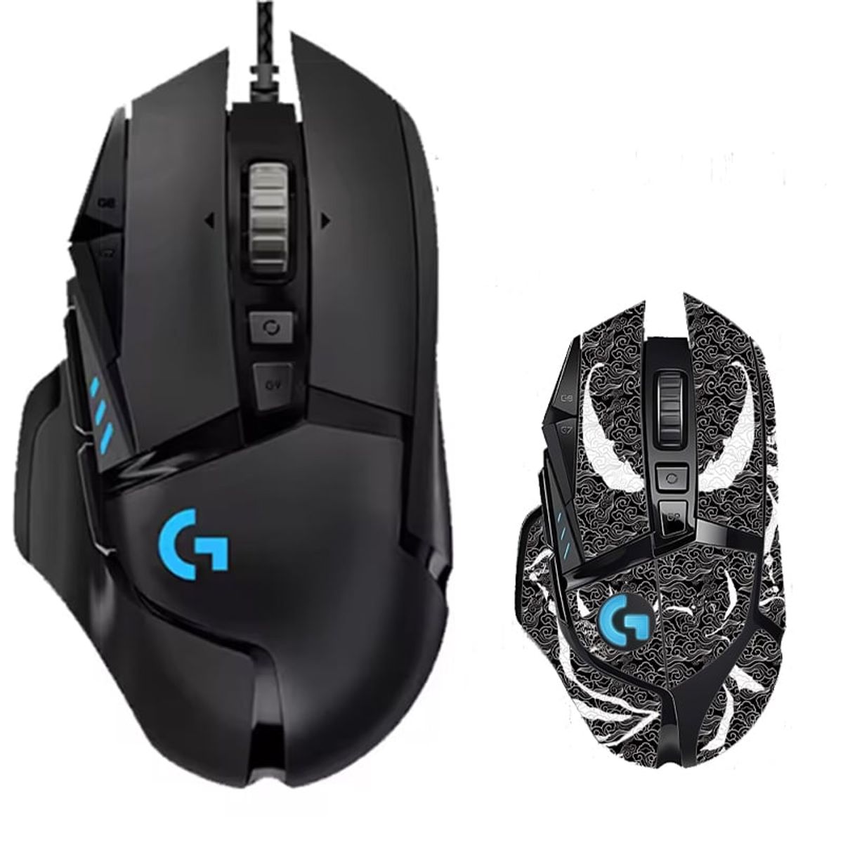 LOGITECH - Mouse Gamer Logitech G502 Hero Y Pegatinas antideslizantes -Negro