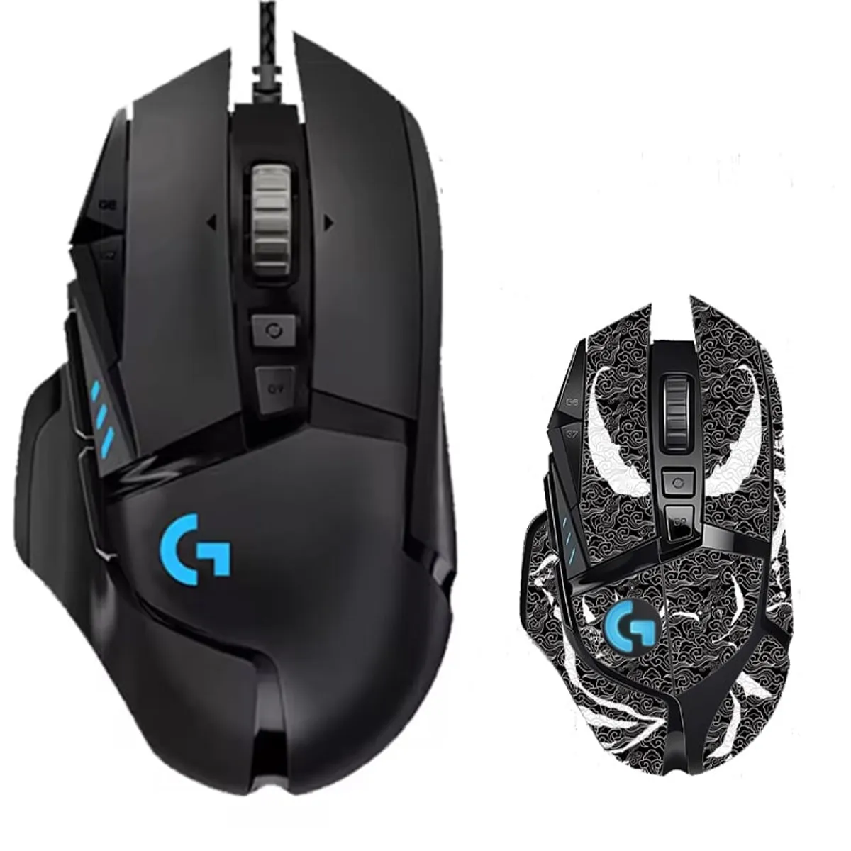 LOGITECH - Mouse Gamer Logitech G502 Hero Y Pegatinas antideslizantes -Negro