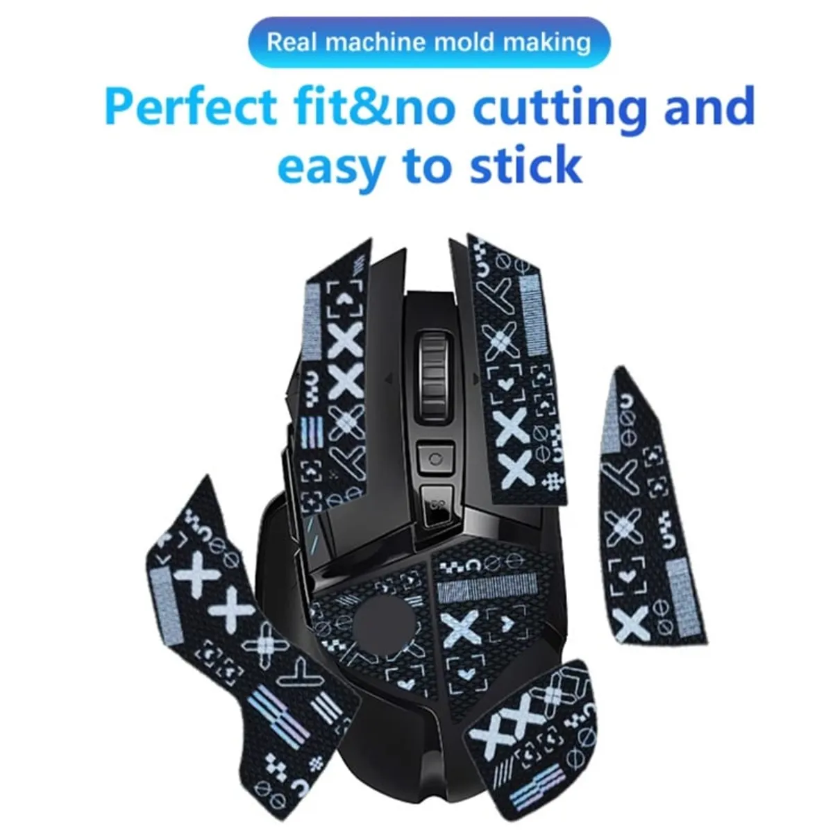 LOGITECH - Mouse Gamer Logitech G502 Hero Y Pegatinas antideslizantes -Negro